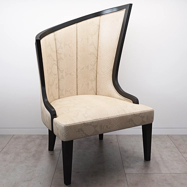 A & X Vivaldi Lounge Chair: Elegant and Transitional 3D model image 1 