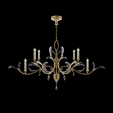 Beveled Arcs Silver Fine Art Lamps 3D model image 1 
