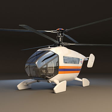 Versatile Emergency Helicopter 3D model image 1 