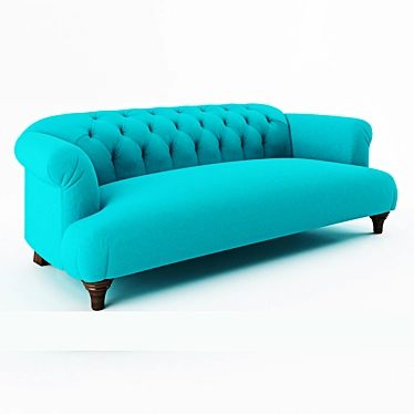 Vintage Dixie Sofa: Sumptuous Comfort 3D model image 1 