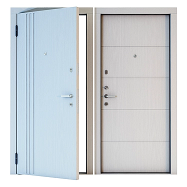 YurStal Line: Modern Steel Doors 3D model image 1 