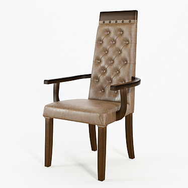 Bogacho Meribel Chair: Russian-Made, Elegant Design, Genuine Leather 3D model image 1 