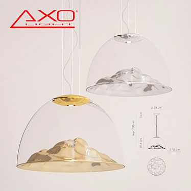 Mountain View Pendant Lamp 3D model image 1 