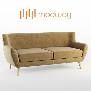 Modern 70s Style Remark Sofa 3D model image 1 