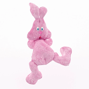 Fluffy Pink Rabbit: Marvelous Designer Source 3D model image 1 