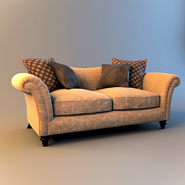 Elegant Parker Knoll Etienne Sofa 3D model image 1 