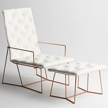 Syrma Chair & Ottoman Set 3D model image 1 