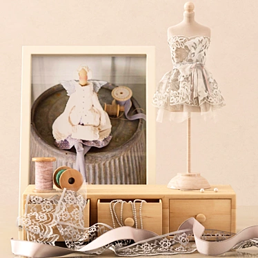 Mini Mannequin Decor Set 3D model image 1 