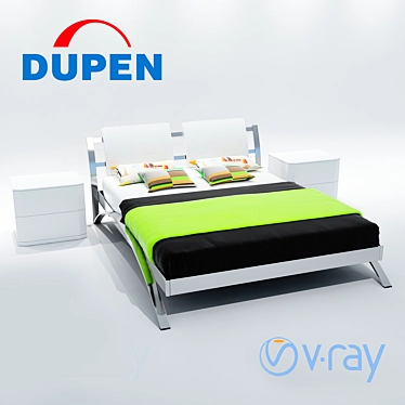  DUPEN Bed: Dream in Comfort 3D model image 1 