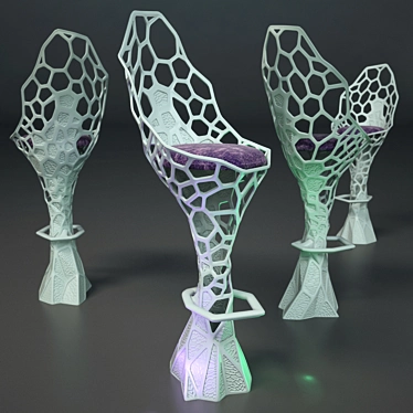 Futuristic Laduree Bar Stool 3D model image 1 