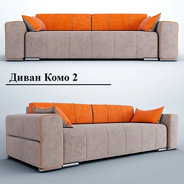 Flat Como 2 - Sleek and Stylish Sofa 3D model image 1 