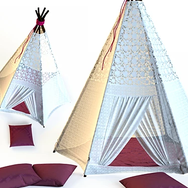 Cozy Kids' Hideaway Tent 3D model image 1 