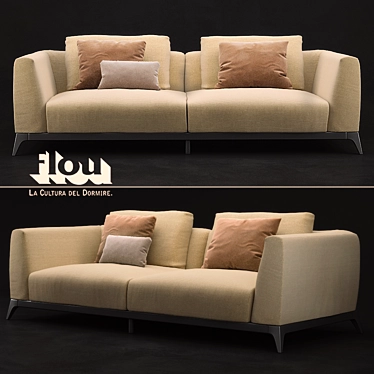 Flou Olivier Composition B: Modern Design Sofa 3D model image 1 