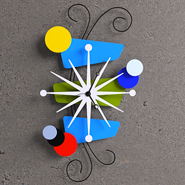 Modern Art Wall Clock - CL-ART-016 3D model image 1 