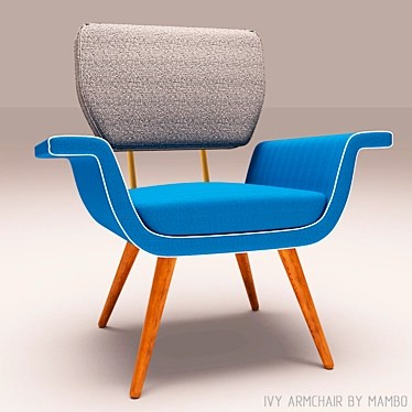 Ivy Accent Chair: Sleek Elegance for Your Space 3D model image 1 