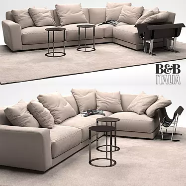 B&B Italia Luis Sofa: Elegant and Spacious 3D model image 1 