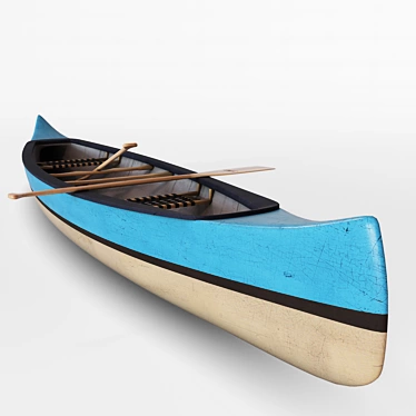 Sleek Canoe 3D model image 1 