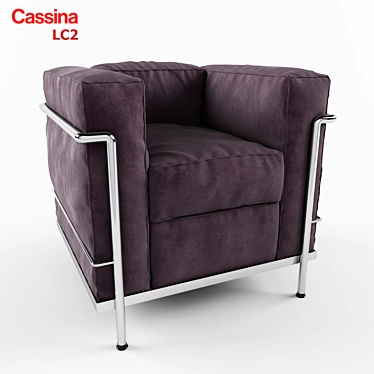 Contemporary Cassina LC2 Chair Set 3D model image 1 