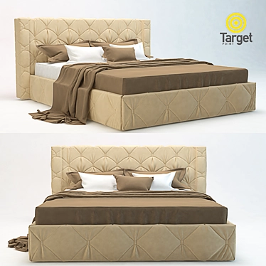 Capri Modern Bed - Sleek and Spacious 3D model image 1 