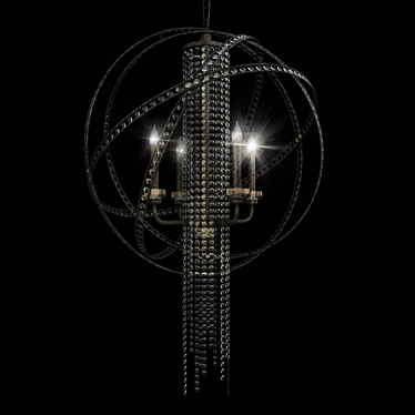 Dazzling Crystal Sphere Chandelier 3D model image 1 