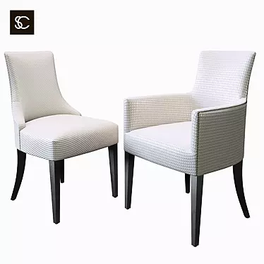 Elegant Charles Carver: Perfect Dining Chair 3D model image 1 