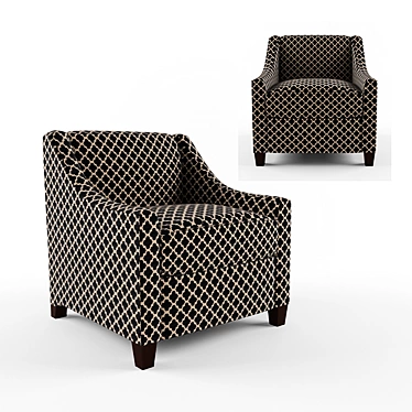 Elegant Corinna Armchair 3D model image 1 