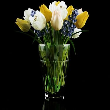 Title: Spring Blooms Bouquet 3D model image 1 