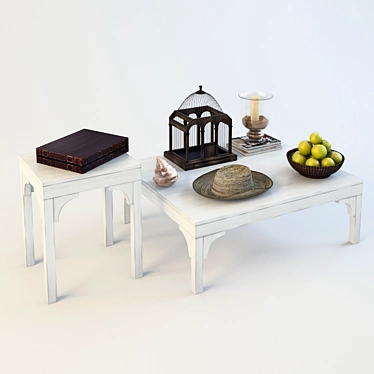 Rustic Charm Tabletop Decor Set 3D model image 1 