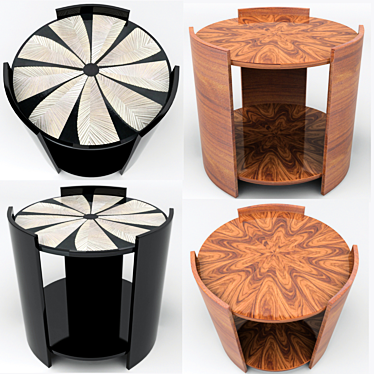 Elegant Art Deco Tables 3D model image 1 