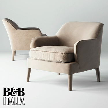 Febo Armchair by Maxalto: Contemporary Design 3D model image 1 