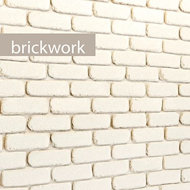 Stone Wall Tile - White Brick 3D model image 1 