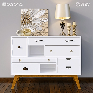 set chest of drawers Lydia & decor