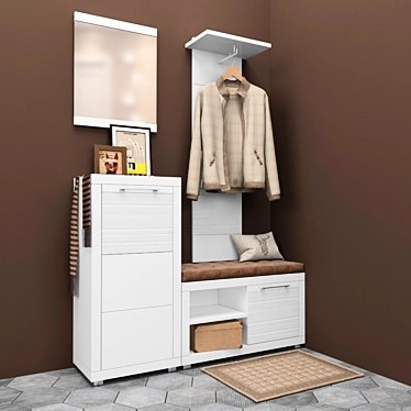 Flames Collection: Stylish Hallway Furniture 3D model image 1 