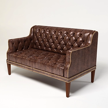 Double Sofa Eastbourne: Stylish and Comfortable 3D model image 1 