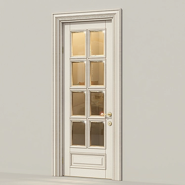 Elegant Custom-Made Glass Door 3D model image 1 