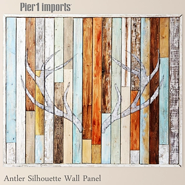 Rustic Antler Wall Decor 3D model image 1 