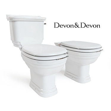 Classica Toilet and Bidet Set 3D model image 1 