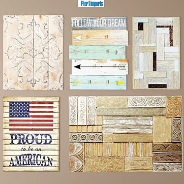 Artistic Board Set: Decorate with Pictures 3D model image 1 