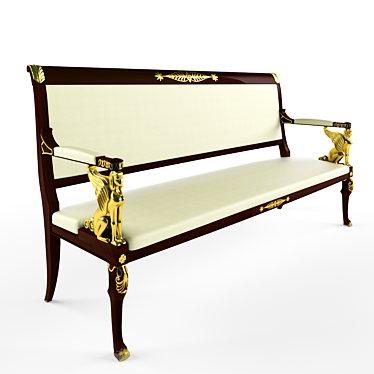 Francesco Molon Settee: Elegant Italian Luxury 3D model image 1 