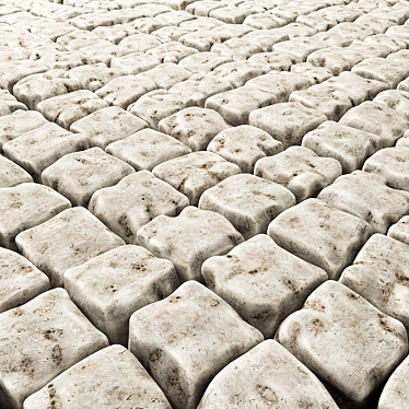 Title: Antique Square Pavers 3D model image 1 