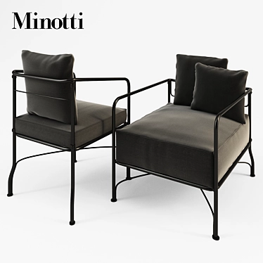  Sleek MINOTTI LE PARC Chair 3D model image 1 