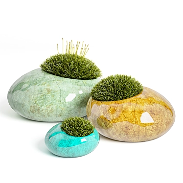 Natural Moss Rocks: Perfect for V-Ray Renders! 3D model image 1 