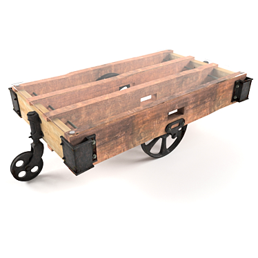 Factory Cart Industrial Coffee Table 3D model image 1 