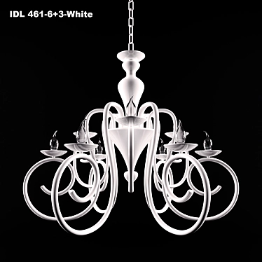 Elegant IDL DECO 461-6+3 Chandelier 3D model image 1 