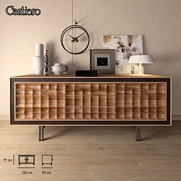 Cantiero_A_113 Walnut Dresser 3D model image 1 