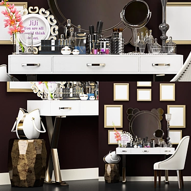 Modern Chic Vanity Set 3D model image 1 