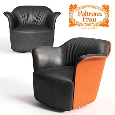 Poltrona Frau AIDA: Elegant Designer Armchair 3D model image 1 