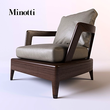 Minotti Virginia: Stylish Indoor Poltrona Armchair 3D model image 1 