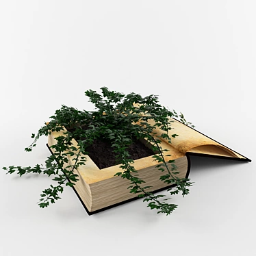 Book Plant: Stylish Indoor Flower Pot 3D model image 1 