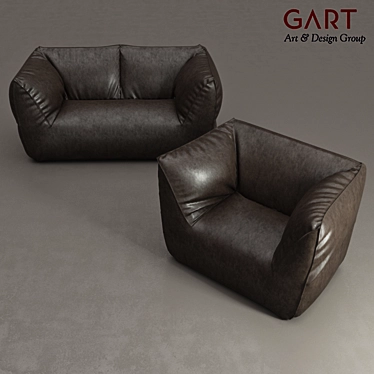 Italian Verve Outdoor Sofa 3D model image 1 